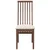 Vidaxl Jedilni stoli z blazinami 2 kosa Brown Solid Wood Rubber