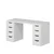 Hanah Home radni sto Alen 150cm 8 Drawer, 150 cm, beli
