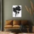 Canvas Slika na platnu Crno beli cvet, Sa ramom, 45 x 60 cm, Crni