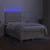 Vidaxl Box spring postelja z vzmetnico LED krem 120x190 cm blago