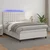 Krevet box spring s madracem LED bijeli 140x200 cm umjetna koža