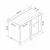 Hanah Home kuhinjski element Minar 7970, 105 cm, beli / antracit