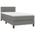 Vidaxl Box spring postelja z vzmetnico LED temno siva 100x200 cm blago