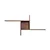 Hanah Home Zidna polica Raf-04-Oo-1, 100x50x18 cm, Orah