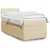 Vidaxl Box spring postelja z vzmetnico krem 90x190 cm blago