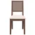 Vidaxl Jedilni stoli z blazinami 2 kosa Brown Solid Wood Rubber