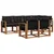 Set vanjskih sofa 7 kom. Prirodna i crna