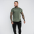 GymBeam Majica Basic Heather Military