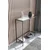 Hanah Home komoda Lisa, 80 cm, crna / providno staklo