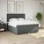 Vidaxl Box spring postelja z vzmetnico temno siva 180x200 cm blago