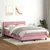 Vidaxl Box spring postelja z vzmetnico roza 140x220 cm žamet