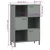 Regal za knjige sivi 90 x 35 x 128,5 cm od masivnog drva OSLO