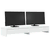 Stalak za monitor s ladicama bijeli 100x27x15 cm inženjerski drvo