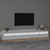 TV ormarić s LED svjetlima bijeli 270x35x40 cm