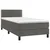 Vidaxl Box spring postelja z vzmetnico LED temno siva 100x200 cm žamet