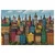 Slika barvita mestna panorama - 90x60