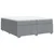 Vidaxl Box spring postelja z vzmetnico svetlo siva 200x200 cm blago