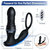 Paloqueth Anal Lock Prostate Stimulator Dual Motor with Thrusts & Vibrations & Remote Control Black