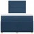 Vidaxl Box spring postelja z vzmetnico moder 120x200 cm blago