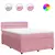 vidaXL Box spring postelja z vzmetnico roza 140x200 cm žamet