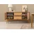 HANAH HOME Vina 01 0900 Walnut Stone (Produžni trpezarijski sto, stolice i konzola (6 komada))