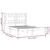 Greatstore Posteljni okvir bel iz trdne borovine 200x200 cm