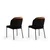 Hanah Home Set 2 trpezarijske stolice Bronzano-Crni