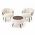 ATELIER DEL SOFA Fotelje i klub stočić Star White