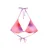 Cropp - Bikini top - Koral