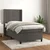 Vidaxl Box spring postelja z vzmetnico temno siva 100x200 cm žamet