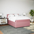 vidaXL Box spring postelja z vzmetnico roza 140x200 cm žamet