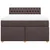 Vidaxl Box spring postelja z vzmetnico temno rjava 160x200 cm blago