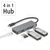 HAMA USB-C vozlišče, 4 vhodi, USB 3.2 Gen 2, 10 Gbit/s, alu