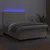 Vidaxl Box spring postelja z vzmetnico LED krem 140x190cm umetno usnje