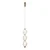 ITALUX PND-34403-3V-HBR - LED luster na sajli SEVILLA LED/15W/230V 3000K zlatna