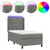 Vidaxl Box spring postelja z vzmetnico LED temno siva 100x200 cm blago