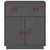Komoda siva 65,5 x 40 x 75 cm od masivne borovine
