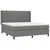 Vidaxl Box spring postelja z vzmetnico temno siva 180x200 cm blago