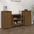 Vidaxl Komoda 2 kosa medeno rjava 40x35x80 cm trdna borovina