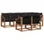 Set vanjskih sofa s jastukom 7 pcs Prirodna i crna