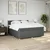 Vidaxl Box spring postelja z vzmetnico temno siva 200x200 cm blago