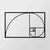 Wallity Zidna dekoracija Golden Ratio, 53x35 cm, 1.2mm, Crna