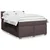 Vidaxl Box spring postelja z vzmetnico temno rjav 140x190 cm blago