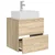 Umivaonik s policom Hrast sonoma 49,5 x 41 x 62,5 cm