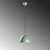 Conceptum Hypnose Luster Pacman, 22-114cm, O20 cm, E27 , Zeleni