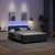 vidaXL LED Box Spring Postelja Temno siva 160 x 200 cm Žamet