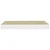 Plutajuće zidne police 2 kom hrast i bijele 50x23x3,8 cm MDF