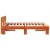 vidaXL Konstrukcija postelje Voščeno rjava 160 x 200 cm Borovo les