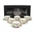 ELEGANTNI KOMPLET 6 SKODELIC S KROŽNIKI SKODELICE ZA ESPRESSO 80 ML