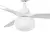 FARO 34363WT-11L - plafonski ventilator OUTWOOD L 1xE27/15W/230V, bela, prečnik 150 cm, WT, IP44 + sa daljinskim upravljačem